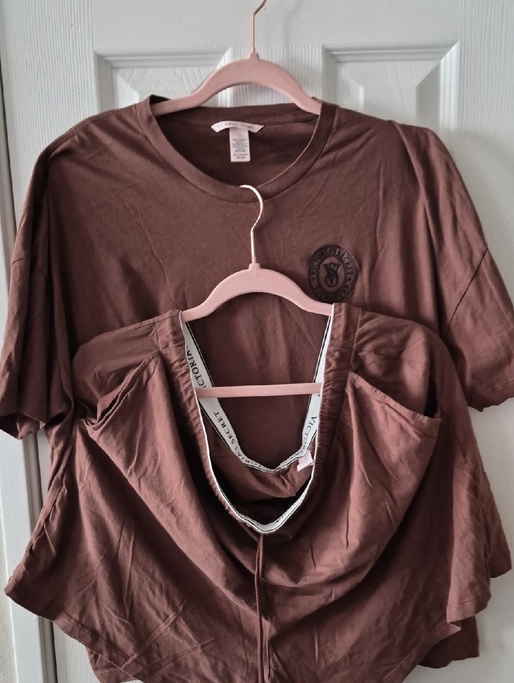Victoria's Secret Brown Short Sleeve Tee Set